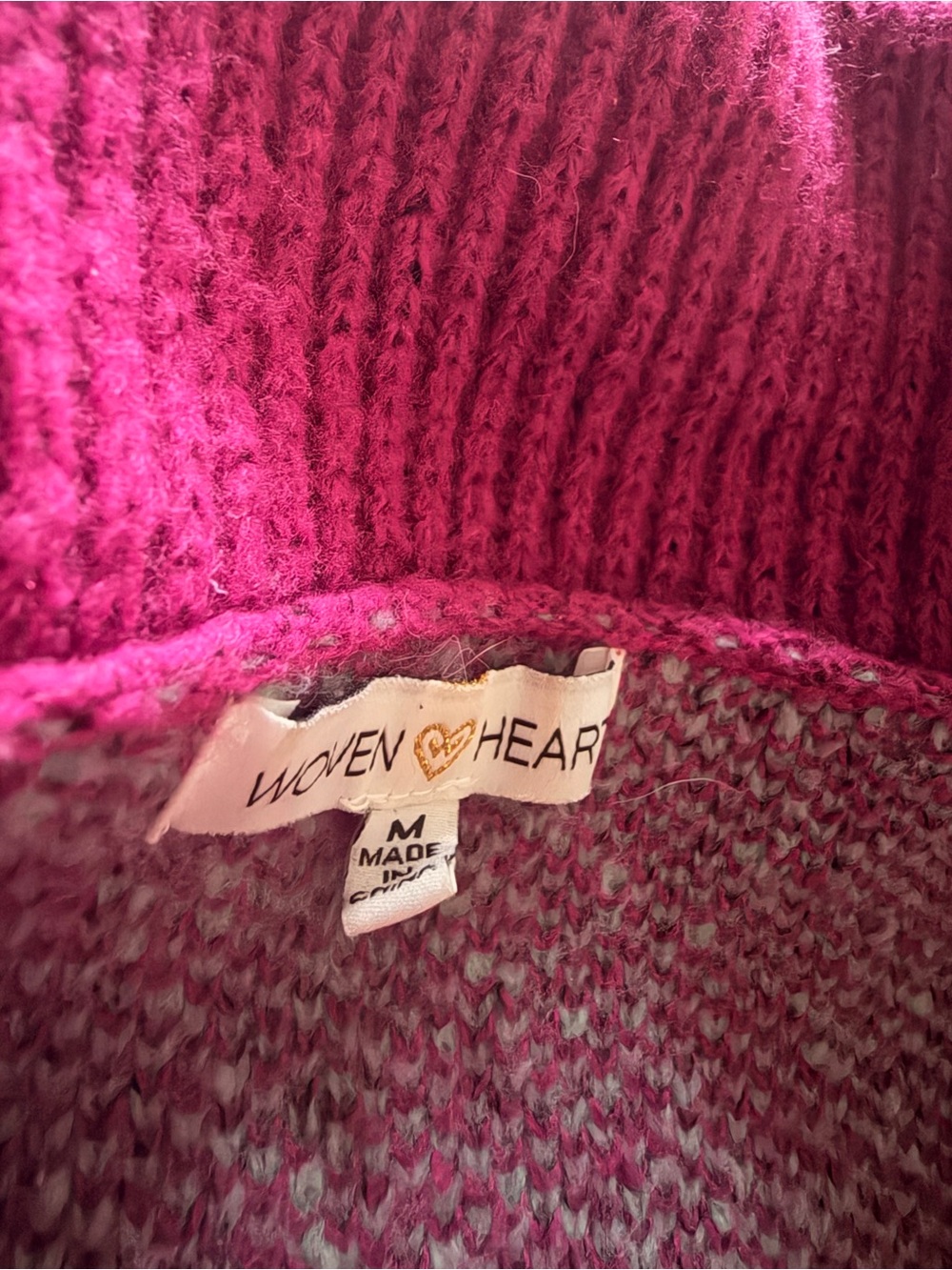 Pink Ribbed Knit Pullover - Picture 3 of 4